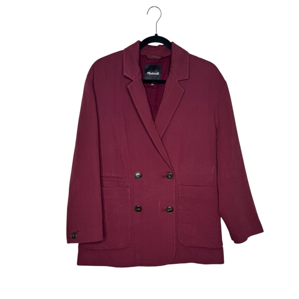 Madewell Hayfield Double Breasted blazer in vintage Mulberry office boho western - Picture 4 of 9